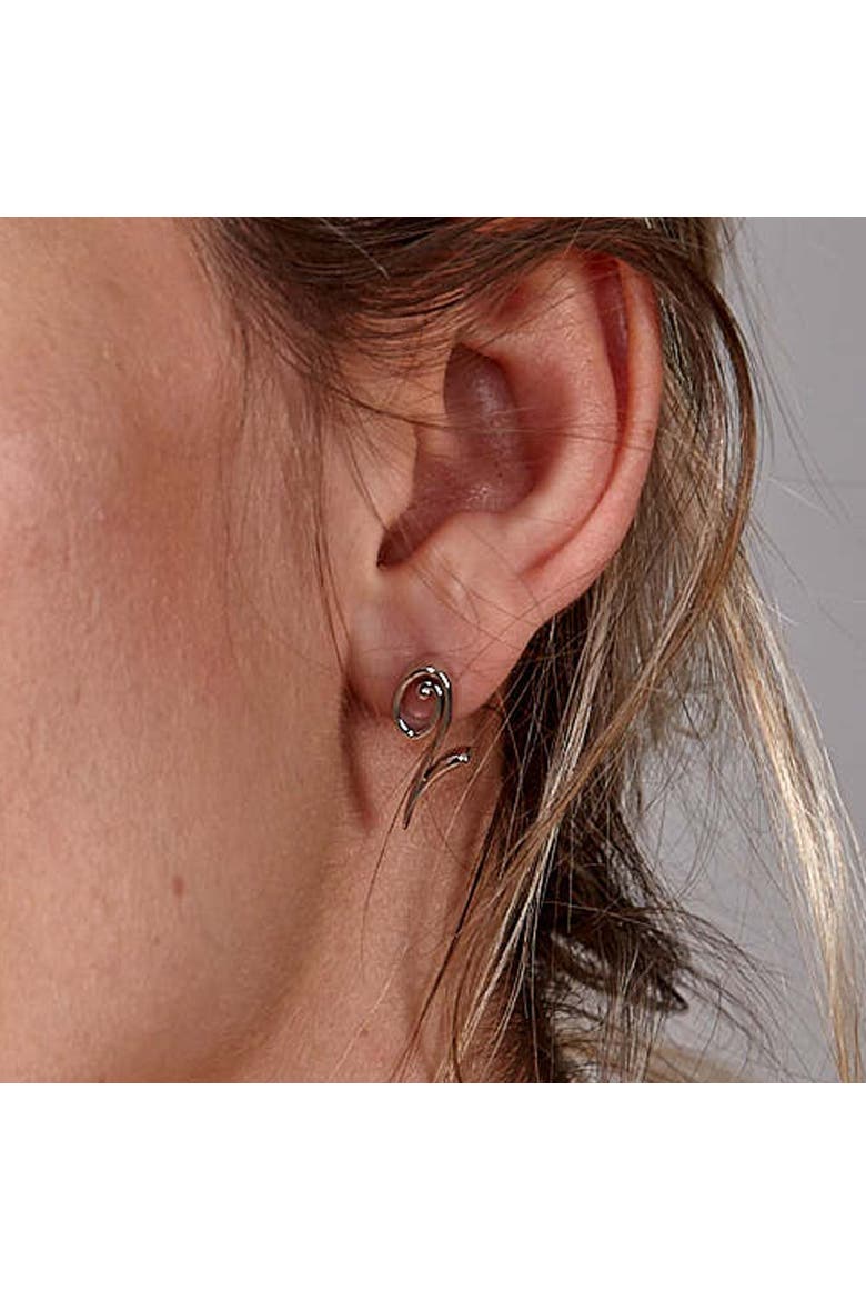 Dainty Q Studs, Alternate, color, Sterling Silver