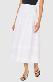 1.STATE A-Line Cotton Midi Skirt