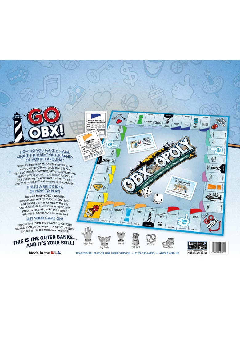 OBX Opoly Board Game, Alternate, color, Multicolored