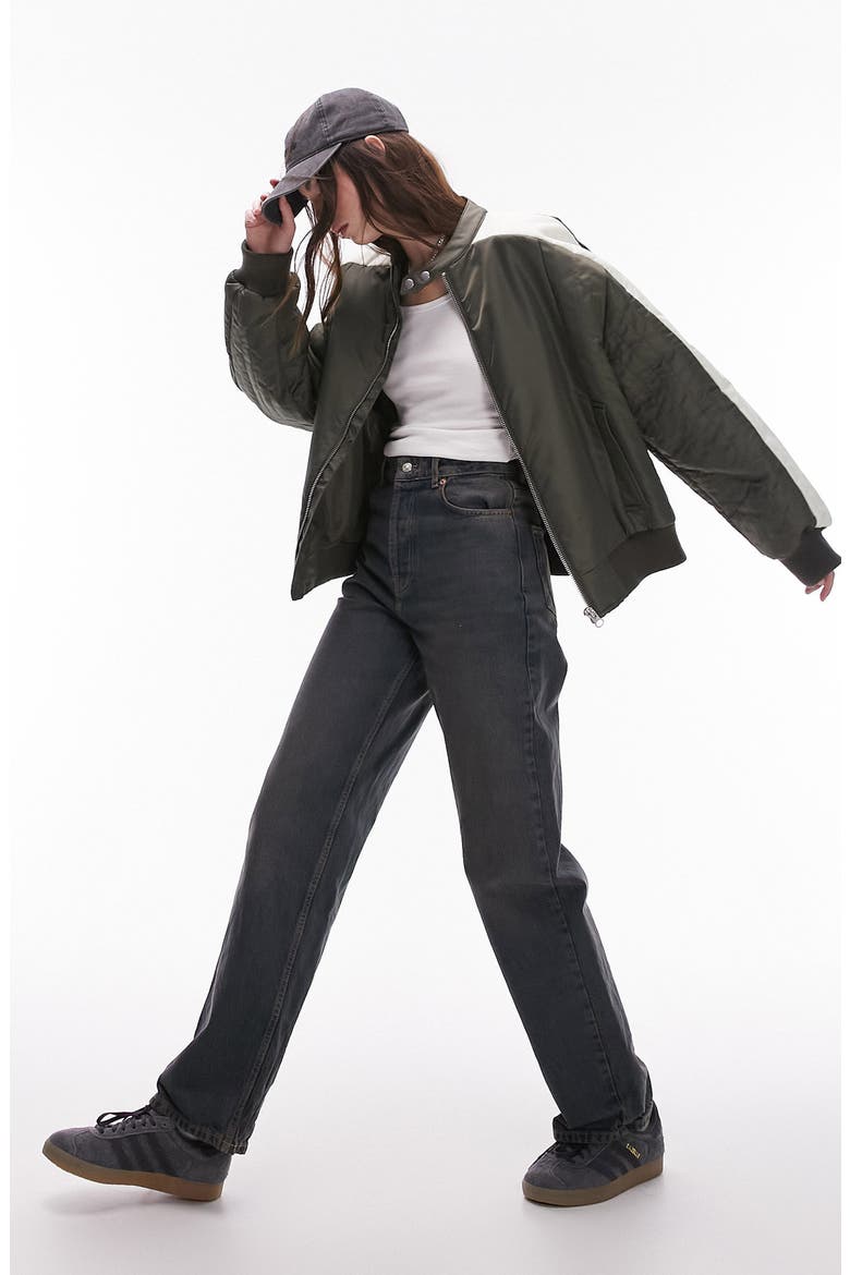 Bomber Jacket, Alternate, color, MID GREEN