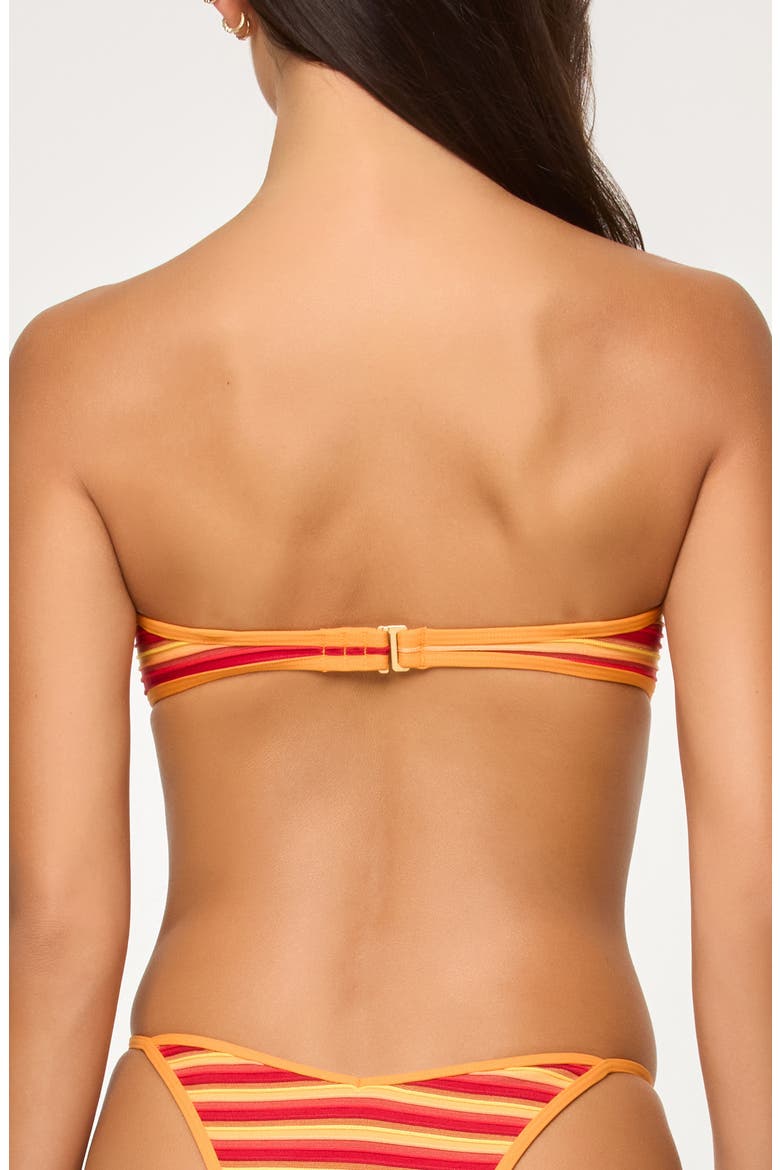 Bekah Stripe Bikini Top, Alternate, color, SUNSET STRIPE