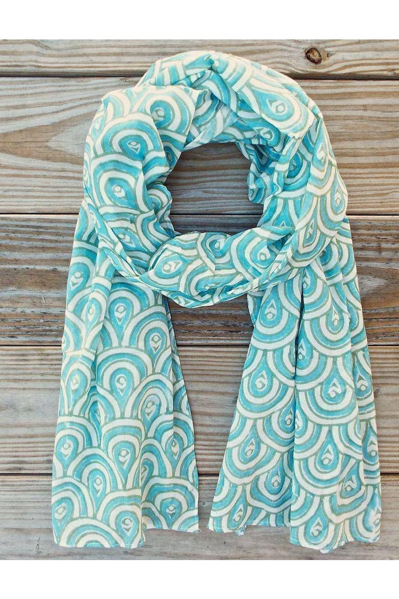 Peacock Teal Scarf, Alternate, color, Peacock Teal Scarf