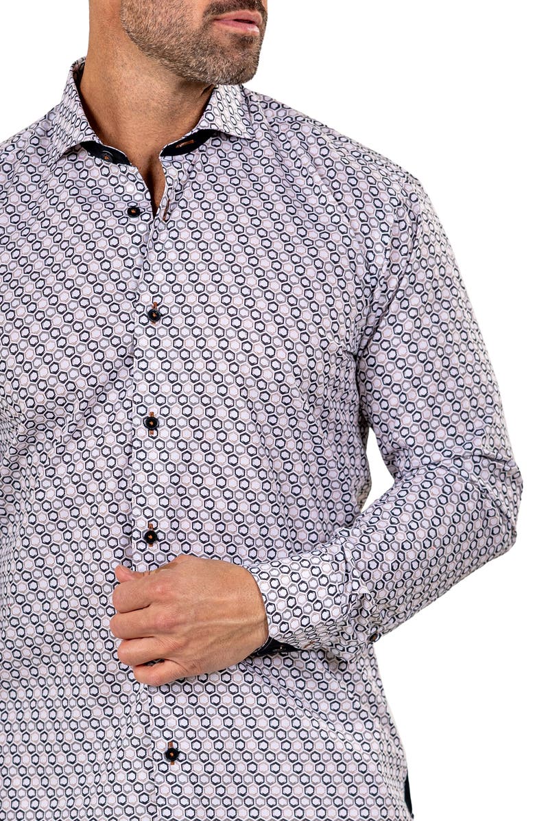 Maceoo Eins Marthy Contemporary Fit Cotton Button-Up Shirt, Alternate, color, 