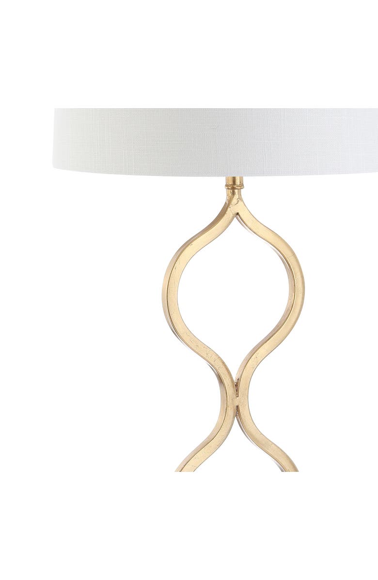 JONATHAN Y Levi 31.5" Metal/Crystal LED Table Lamp, Gold Leaf, Alternate, color, Gold