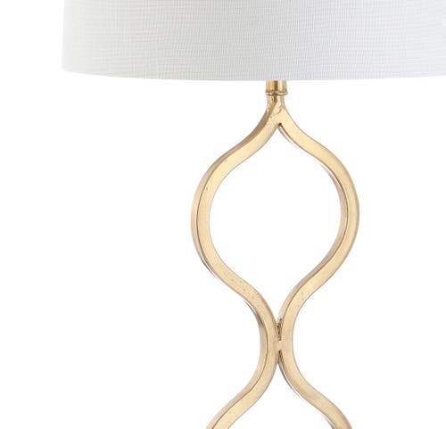 JONATHAN Y JONATHAN Y LEVI 31.5" METAL/CRYSTAL LED TABLE LAMP, GOLD LEAF 