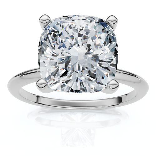 Bliss Diamond Certified 3ct Cushion Diamond Solitaire Engagement Ring 14k Gold Or Pt Lab Grown