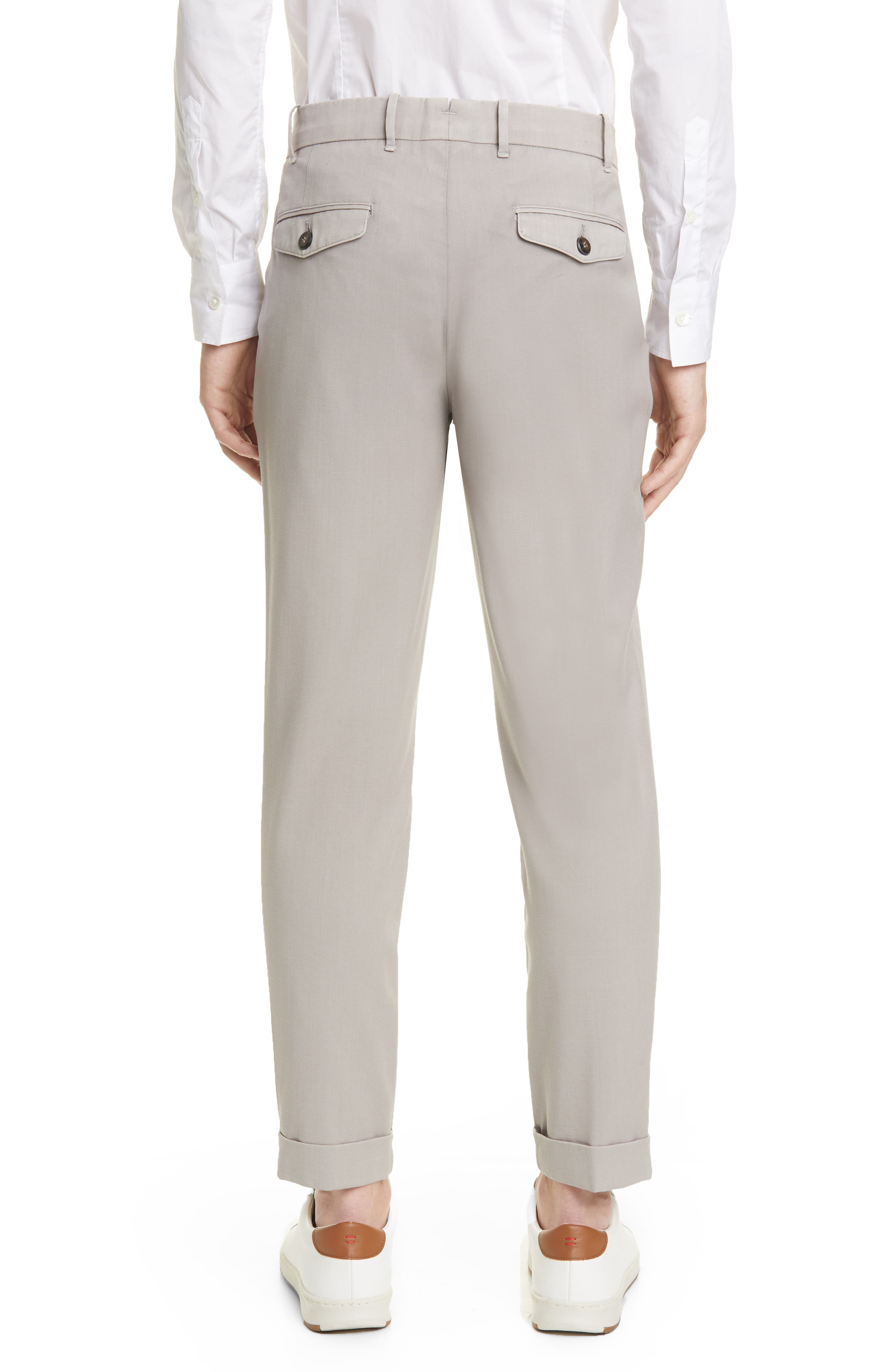 Slim Fit Washed Wool Dress Pants - image 2