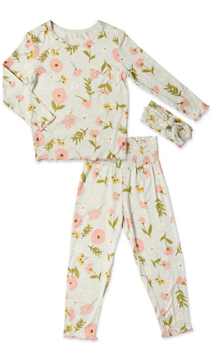 Charlie Fitted Long Sleeve 3-Piece Pajamas