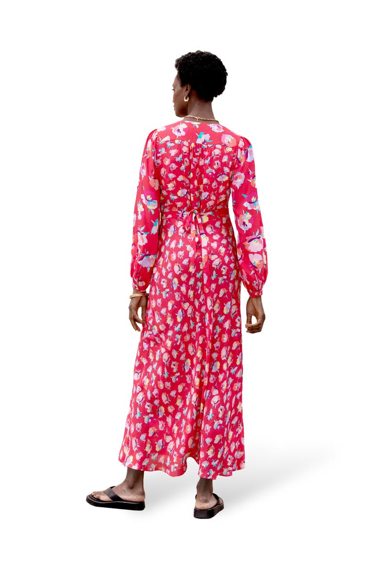 Floral And Spot Mix Dress, Alternate, color, Pink