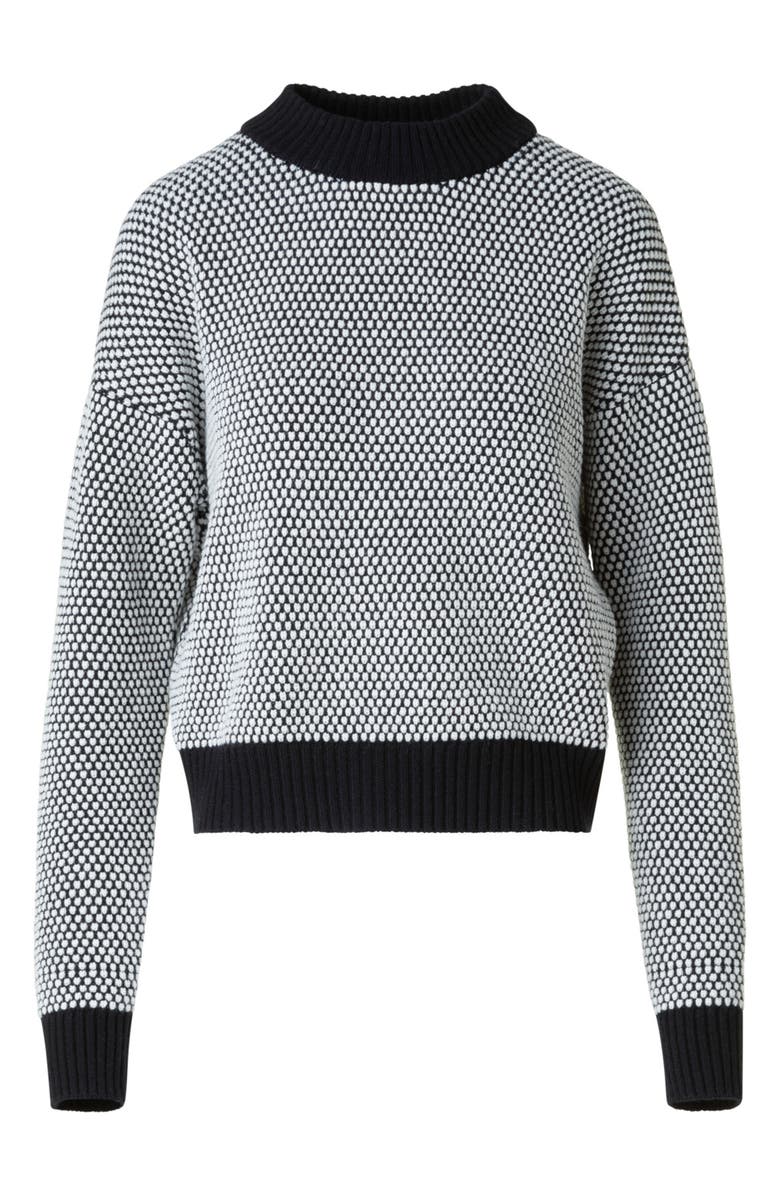 Akris punto 3D Dot Wool & Cashmere Sweater, Alternate, color, Cream-Black
