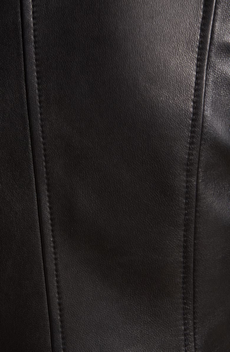 Sam Edelman Peplum Lambskin Leather Moto Jacket, Alternate, color, 