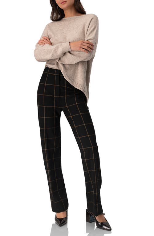 Ivonne Black Tailored Straight-leg Trousers In Black