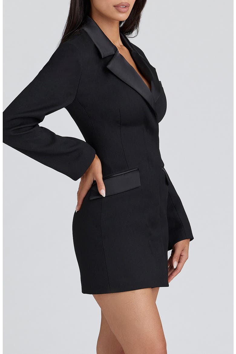 blazer over satin dress Clothing : Jackets : 'Laurica' Cerise Satin Blazer Dress