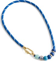 Madewell Semiprecious Beaded Carabiner Paracord Necklace