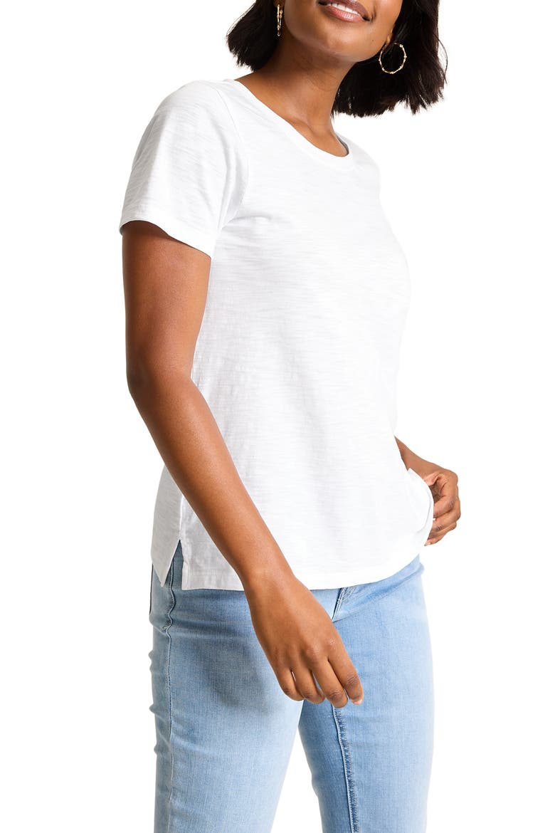 Indigo Palms Cotton T-Shirt, Main, color, WHITE