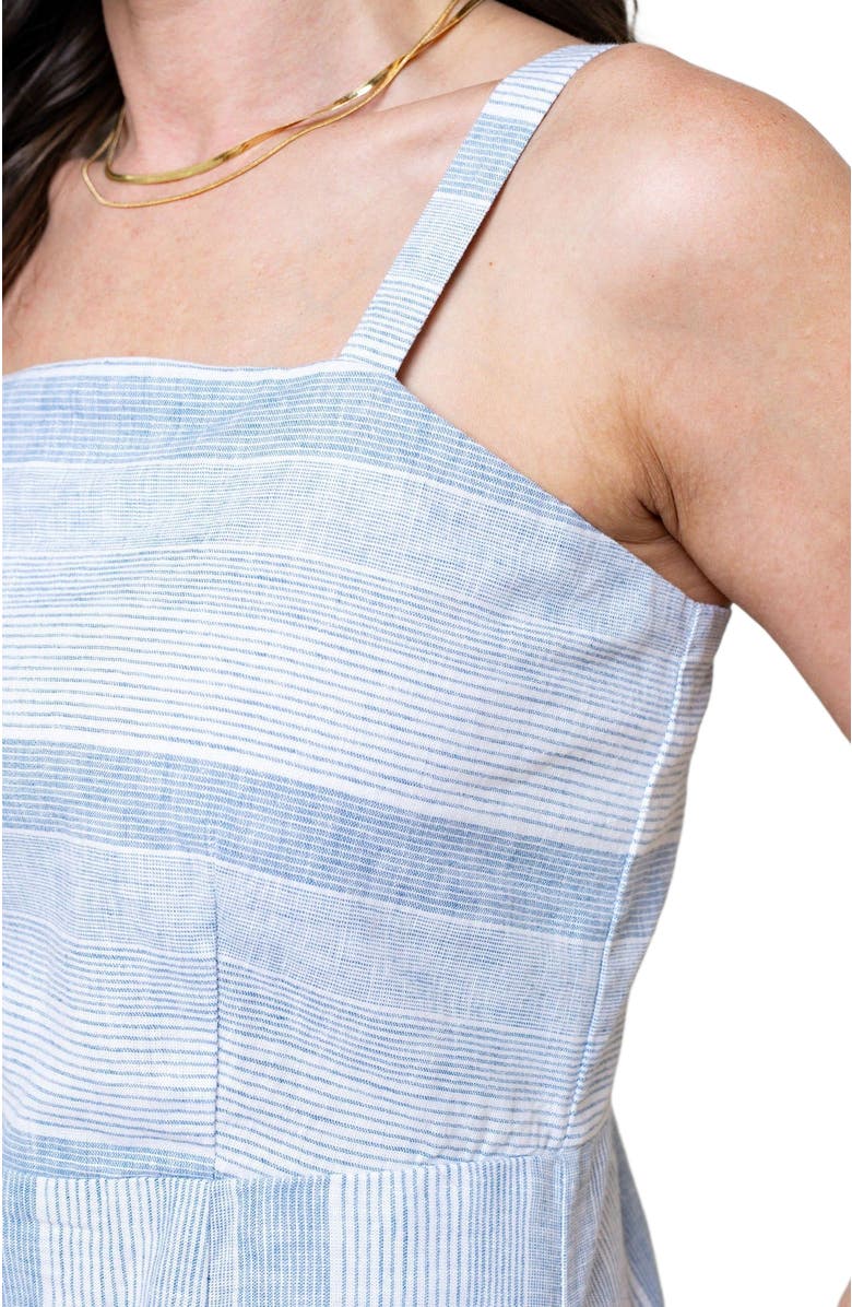 Hope 
Henry Women
s Sleeveless Sheath Dress, Alternate, color, Blue Ombre Stripe Linen