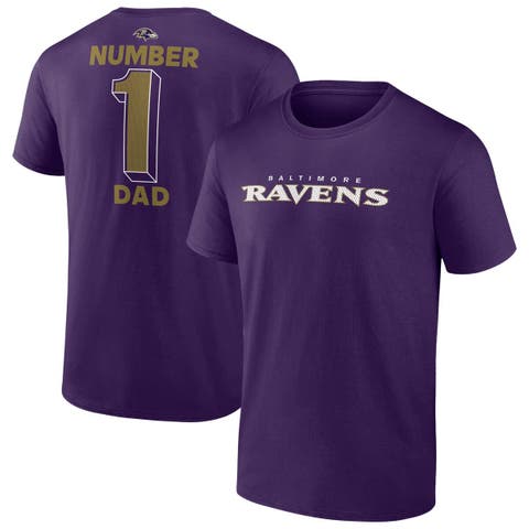 Men's Fanatics  Purple Baltimore Ravens Big & Tall Number One Dad T-Shirt