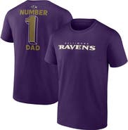 FANATICS Men's Fanatics  Purple Baltimore Ravens Big & Tall Number One Dad T-Shirt
