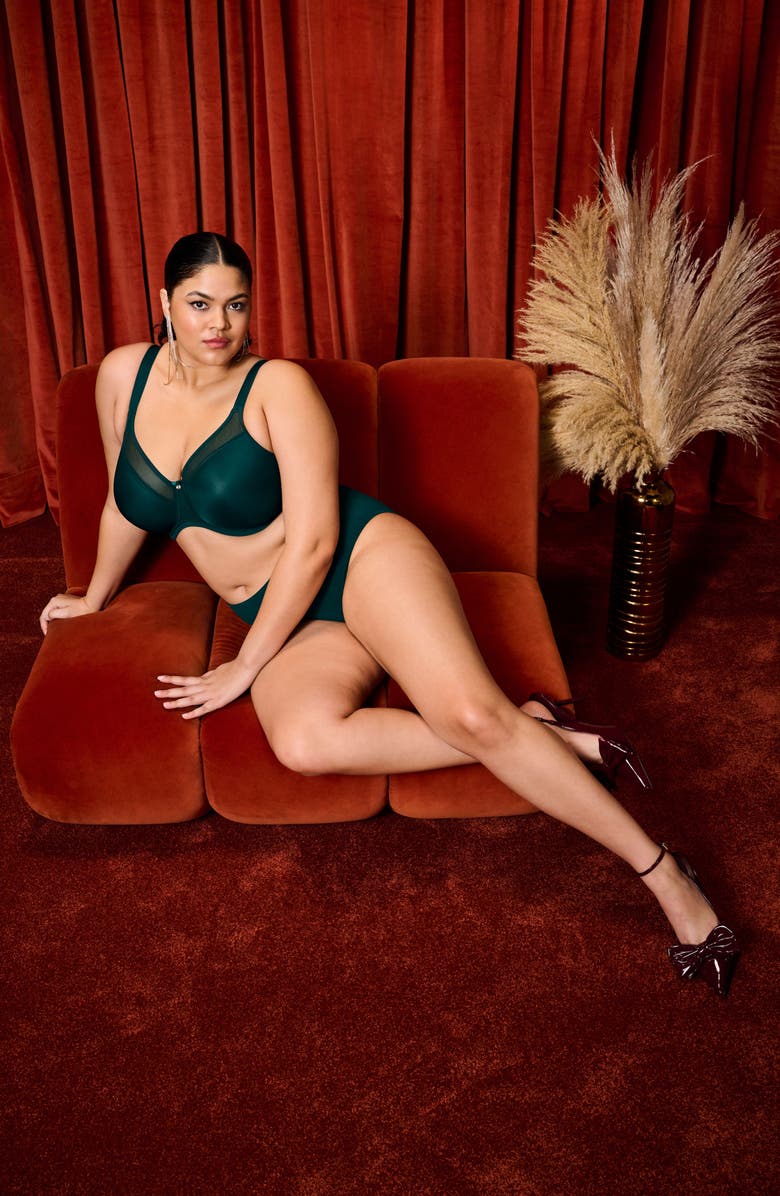 Elomi Smooth Full Briefs, Alternate, color, Deep Emerald