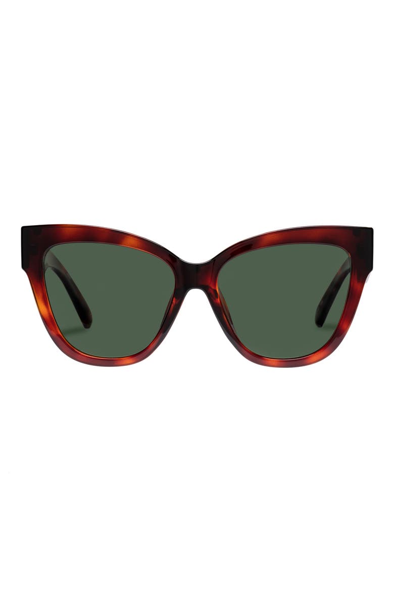 Le Vacanze 57mm Polarized Cat Eye Sunglasses, Main, color, TOFFEE TORT/ GOLD/ KHAKI
