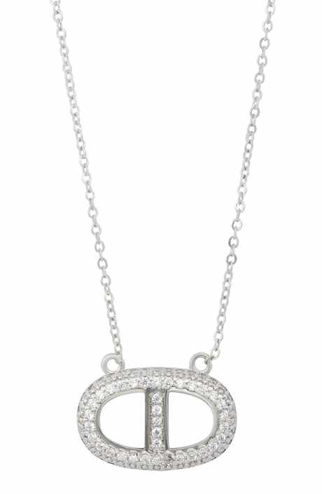 Cubic Zirconia Link Necklace