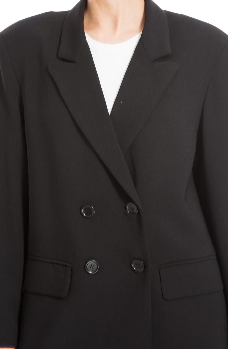 MAX STUDIO Oversize Double Breasted Blazer, Alternate, color, Black