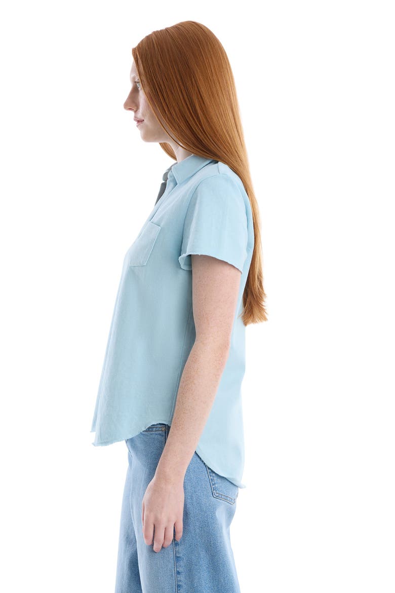 Polo With Chest Pocket, Alternate, color, Corydalis Blue