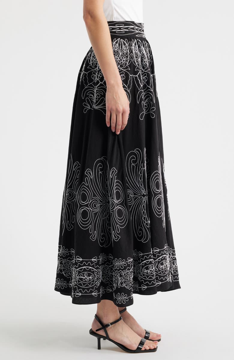 Elie Tahari The Oriana Soutache Embroidered Skirt, Alternate, color, 