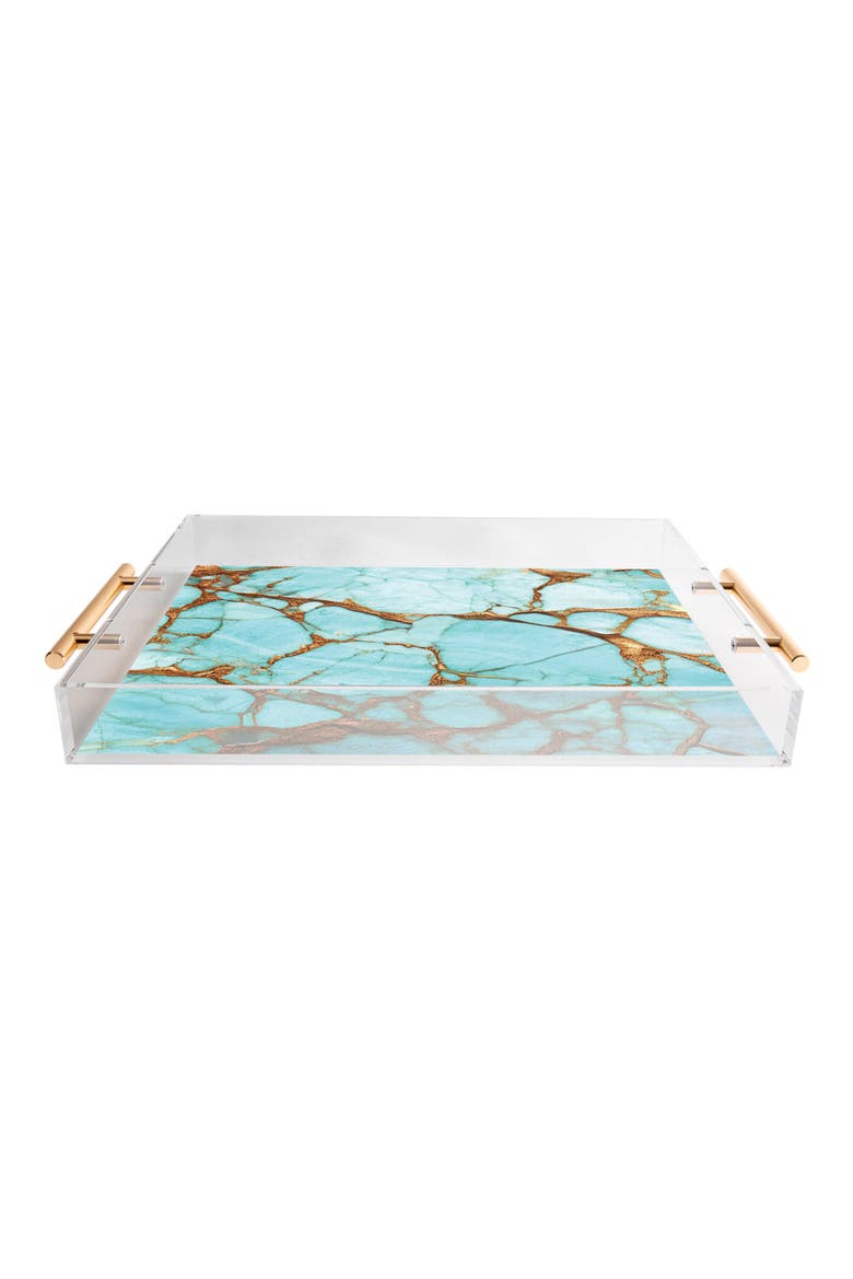 Turquoise Print Tray, Main, color, TURQUOISE