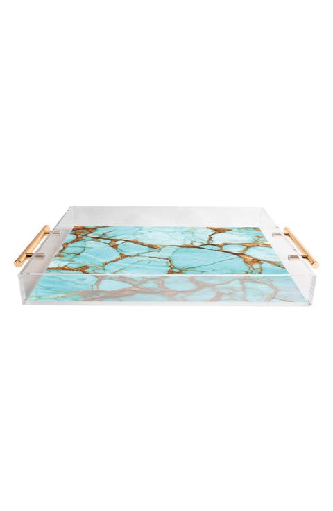 Turquoise Print Tray