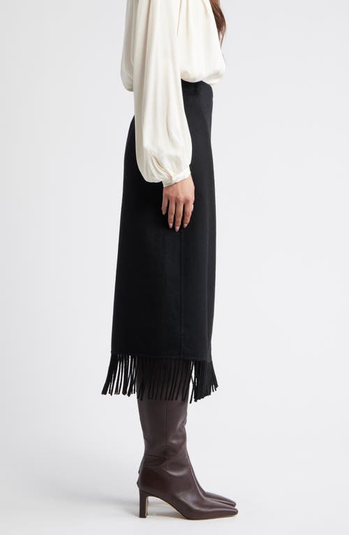 Rails Odette Wool Blend Midi Skirt In Black