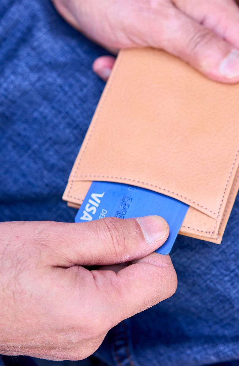 Tusk Utah Billfold Wallet with Slide Pocket, Alternate, color, Natural