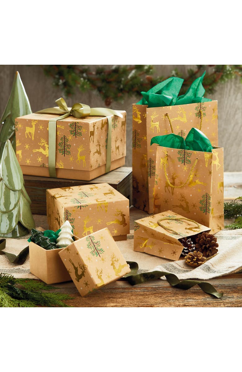 tag Woodland Gift Bag Multicolor Paper Bags for Christmas, Alternate, color, Multicolored