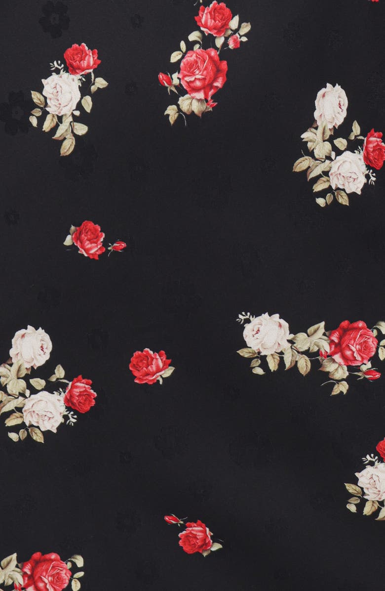 Petal & Pup Pauline Floral Long Sleeve Maxi Dress, Alternate, color, Black Floral