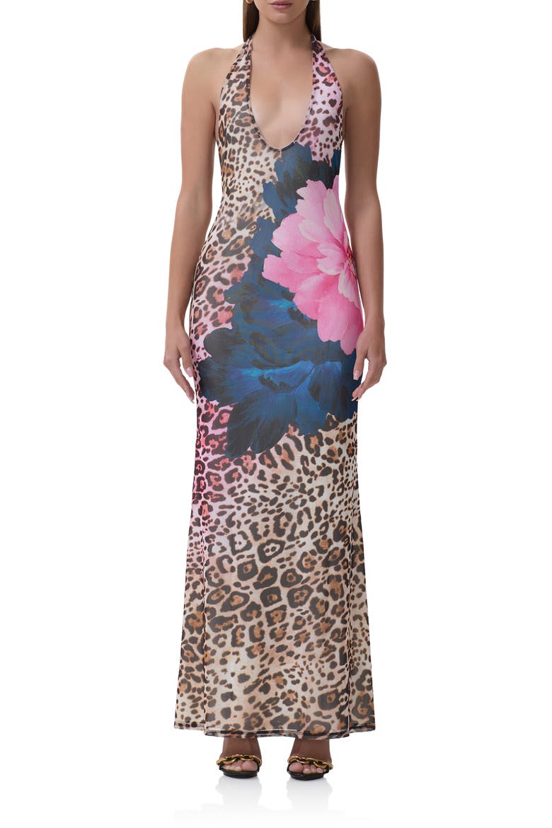 afrm halter dress Adut Garden Halter Dress
