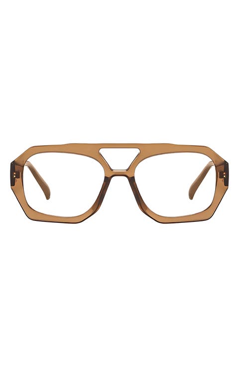 Sutton 57mm Aviator Blue Light Blocking Glasses