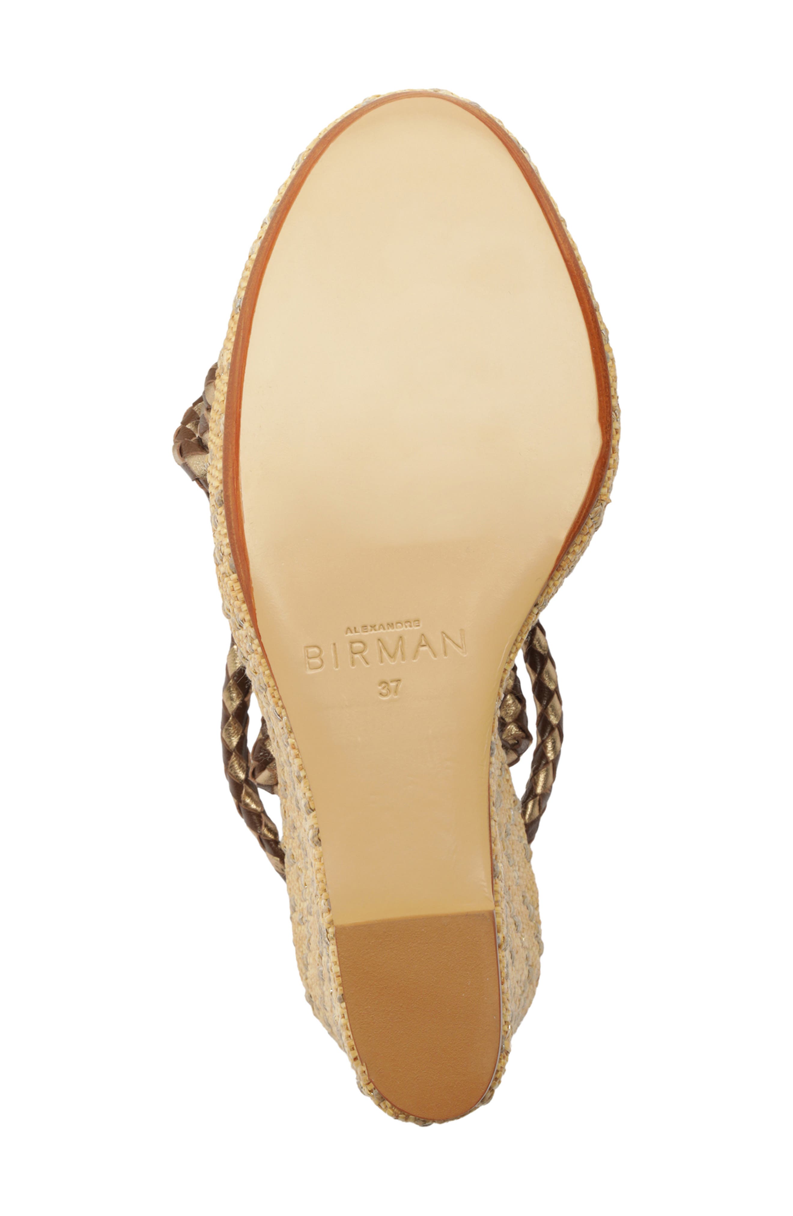 Alexandre Birman Elba Ankle Strap Wedge Sandal, Alternate, color, Marrone