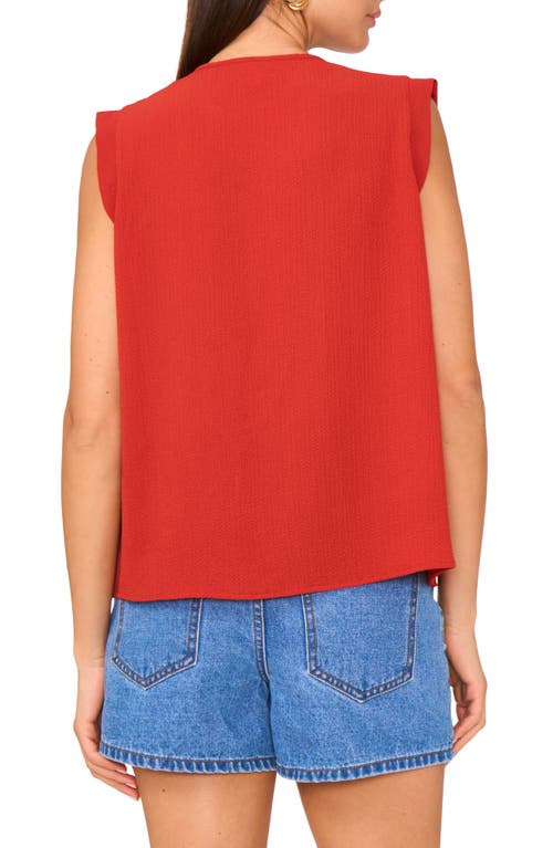 Vince Camuto Crepe Tank In Red