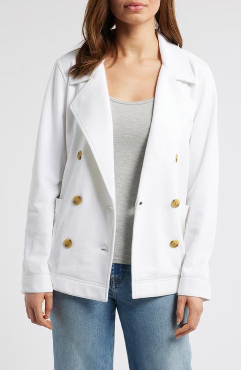 Double Breasted Knit Blazer