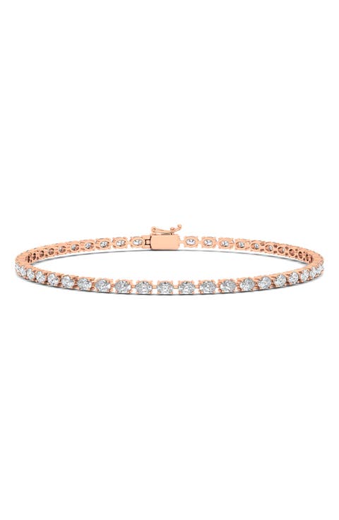 Oval Cut Lab Created Diamond Tennis Bracelet