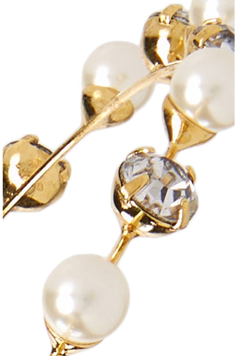 Ines Imitation Pearl and Crystal Headband, Alternate, color, ANTIQUE GOLD