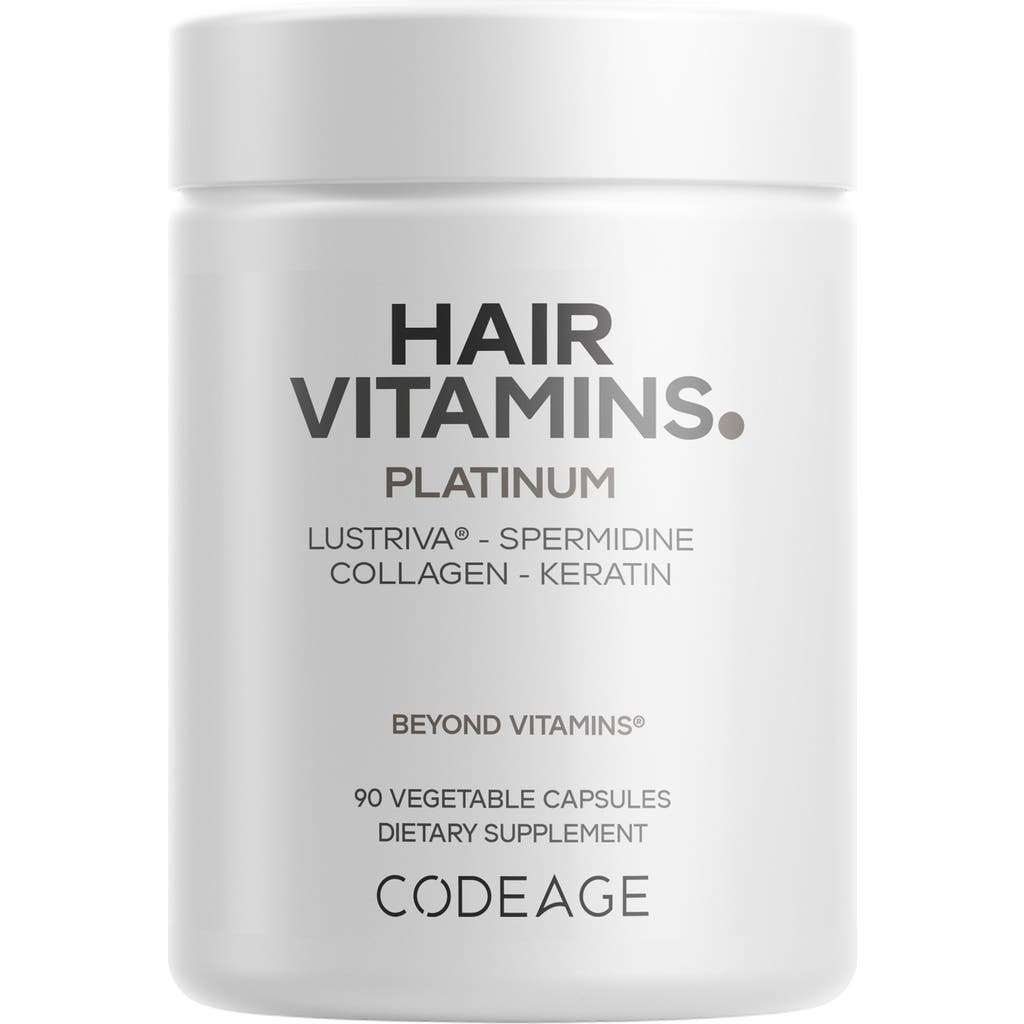 Codeage Hair Vitamins Platinum, Lustriva, AstraGin Supplement in White at Nordstrom