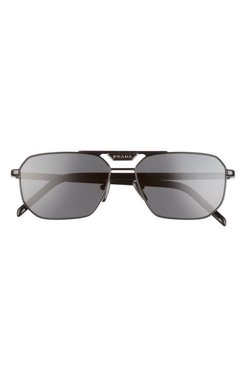 57mm Aviator Sunglasses
