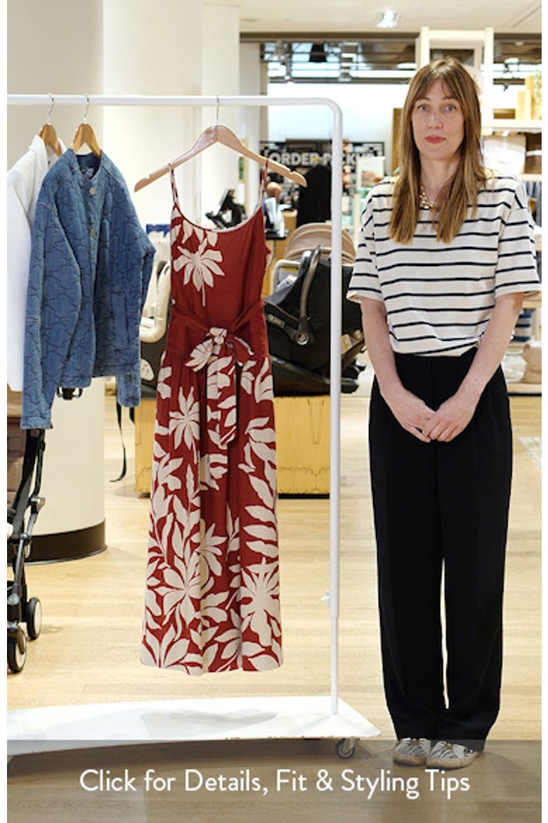 Floral Print Sleeveless Maxi Dress video