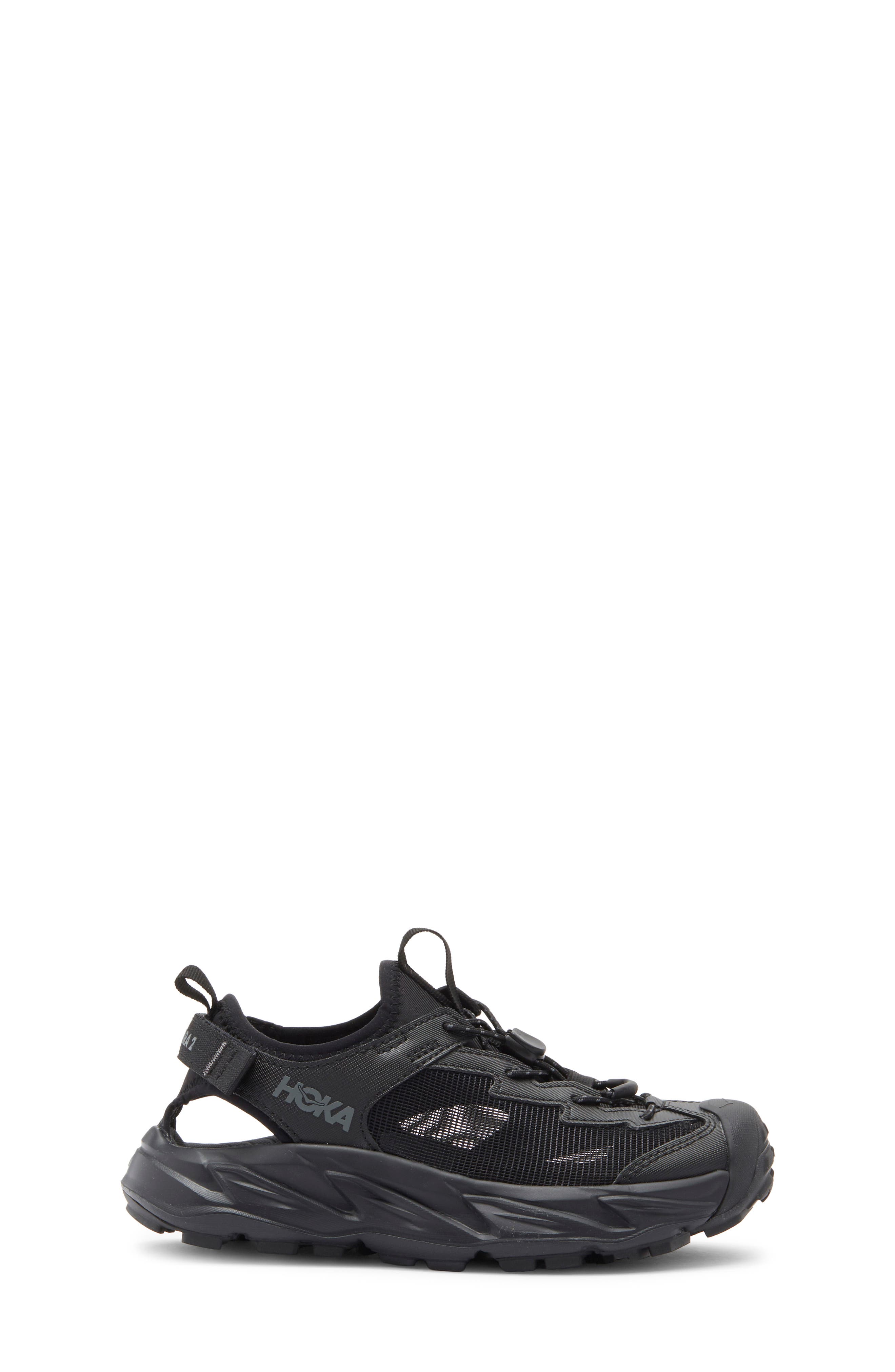 HOKA Kids' Water Repellent Hopara 2 Hiking Sneaker, Alternate, color, Black / Black