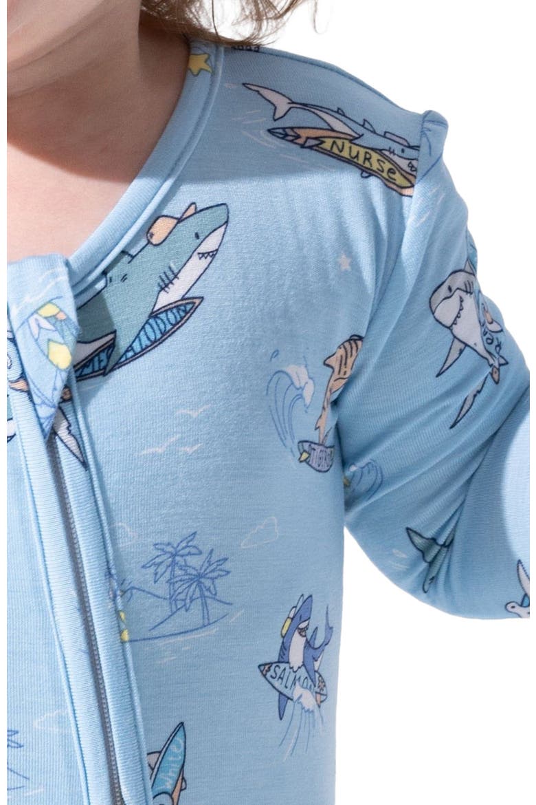 Baby Shark School Convertible Footie, Alternate, color, Shark School