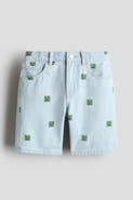 H&M Printed denim shorts