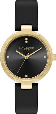 Olivia Burton Dimension Leather Strap Watch, 32mm