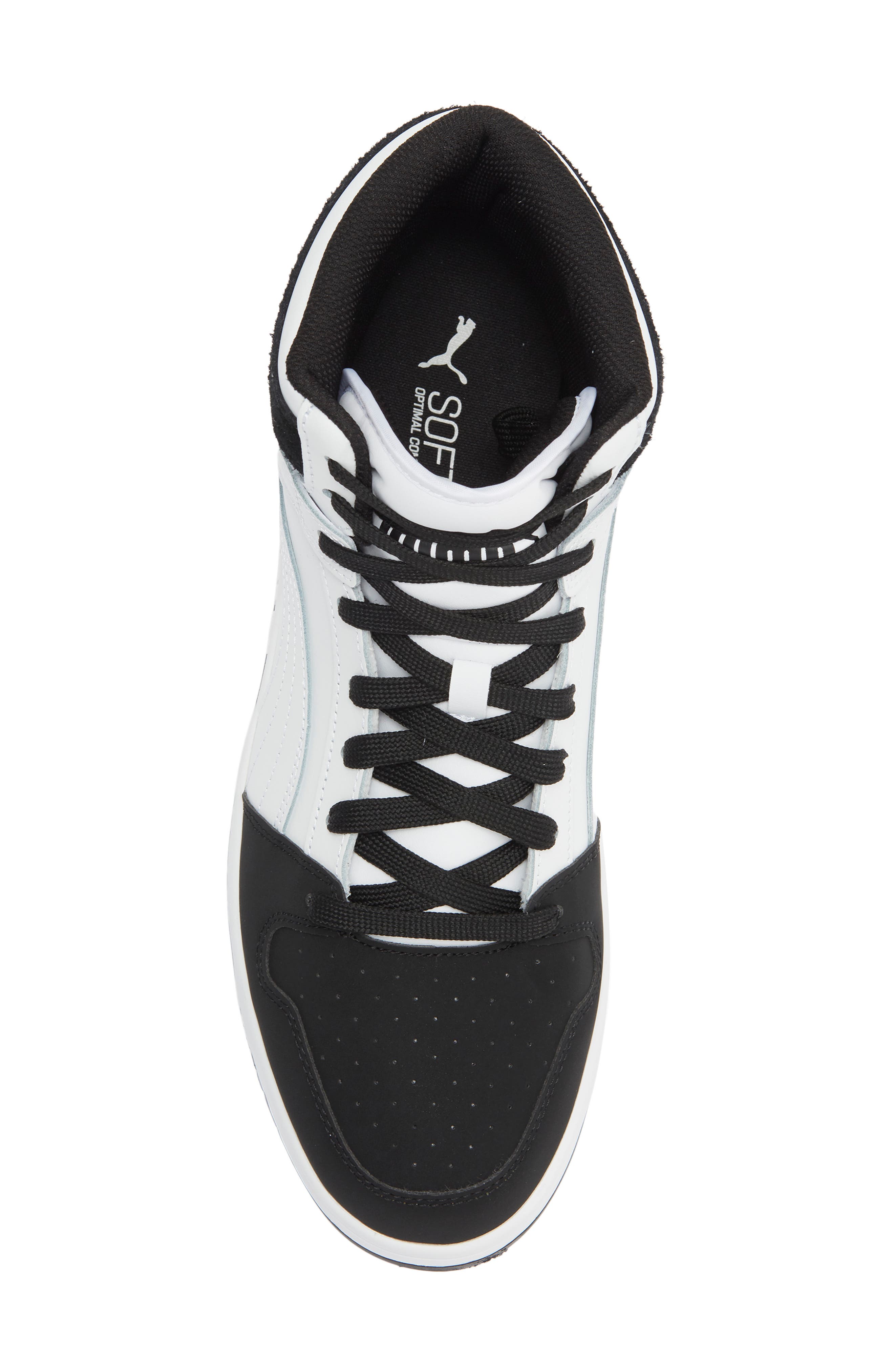 PUMA Rebound Layup High Top Sneaker, Alternate, color, Puma White/ Puma Black