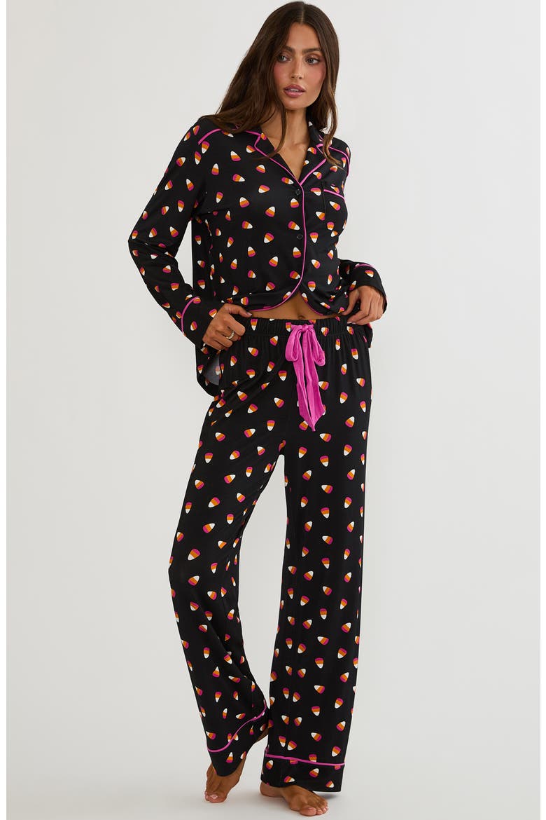 Livy Top & Connie Bottom Pajamas Set, Alternate, color, MYSTICAL CANDY CORN